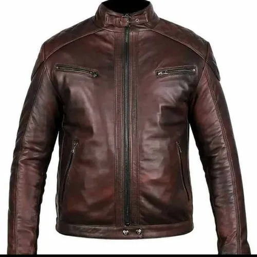 Mens Leather Jacket Brown